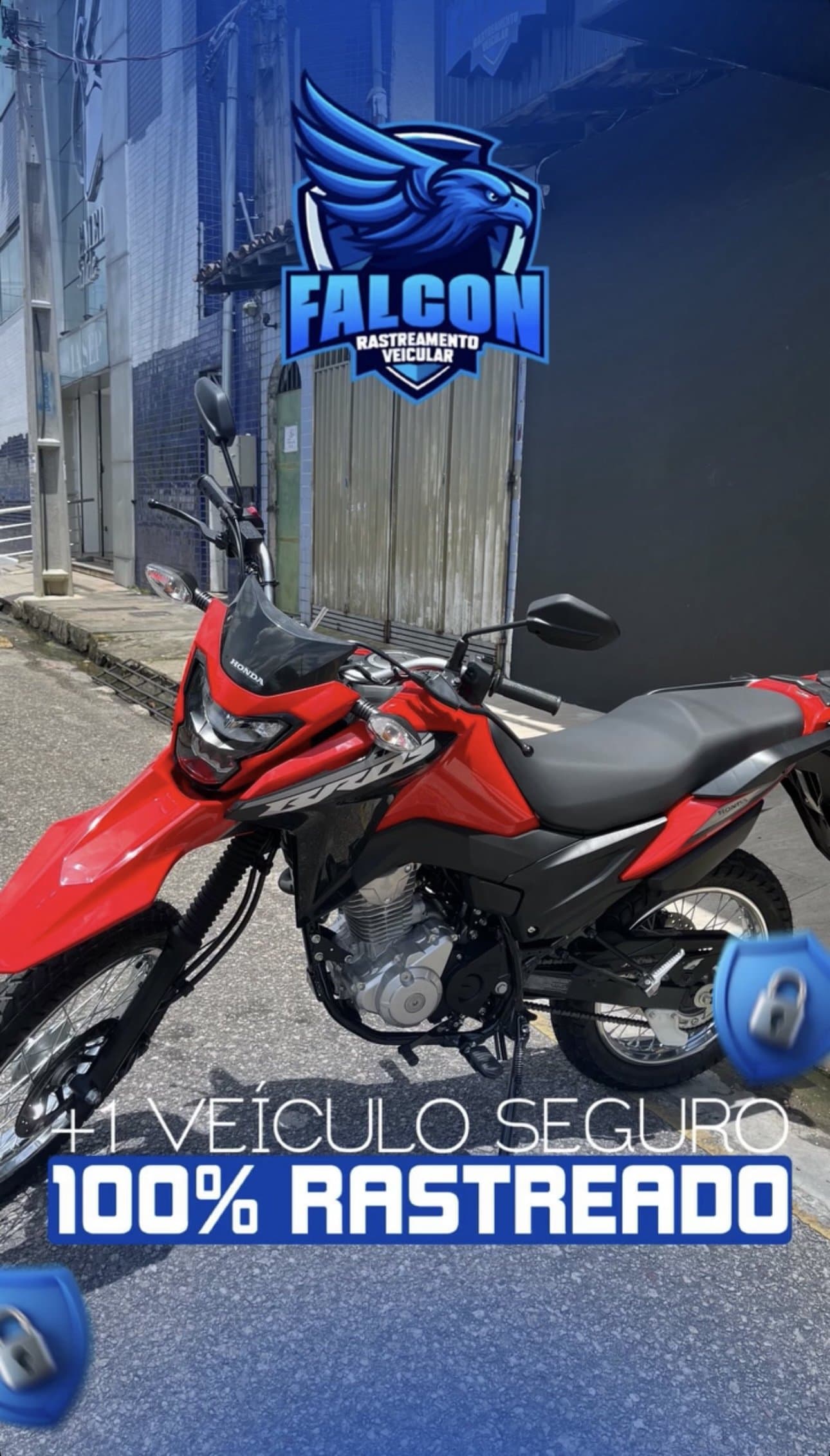 Veículo cliente Falcon Rastreamento protegido