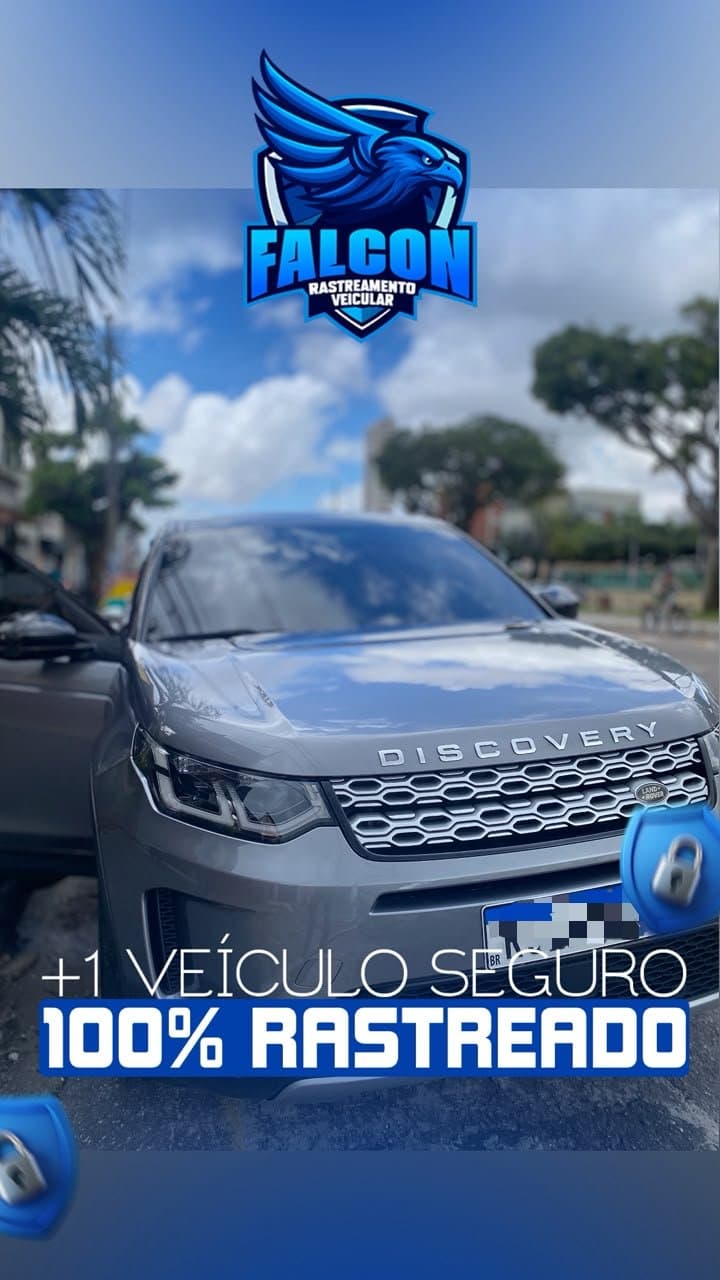 Land Rover Discovery cliente Falcon Rastreamento protegido